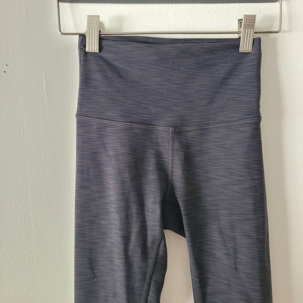 Lululemon Wunder Train High-Rise Size 2‎ Tight 25" Heathered Graphite Grey Lycra - Picture 5 of 11